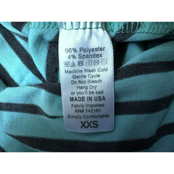 Lularoe Simply Comfortable Pullover Striped Short Sleeve Tunic Top Sz XXS - Picture 7 of 7